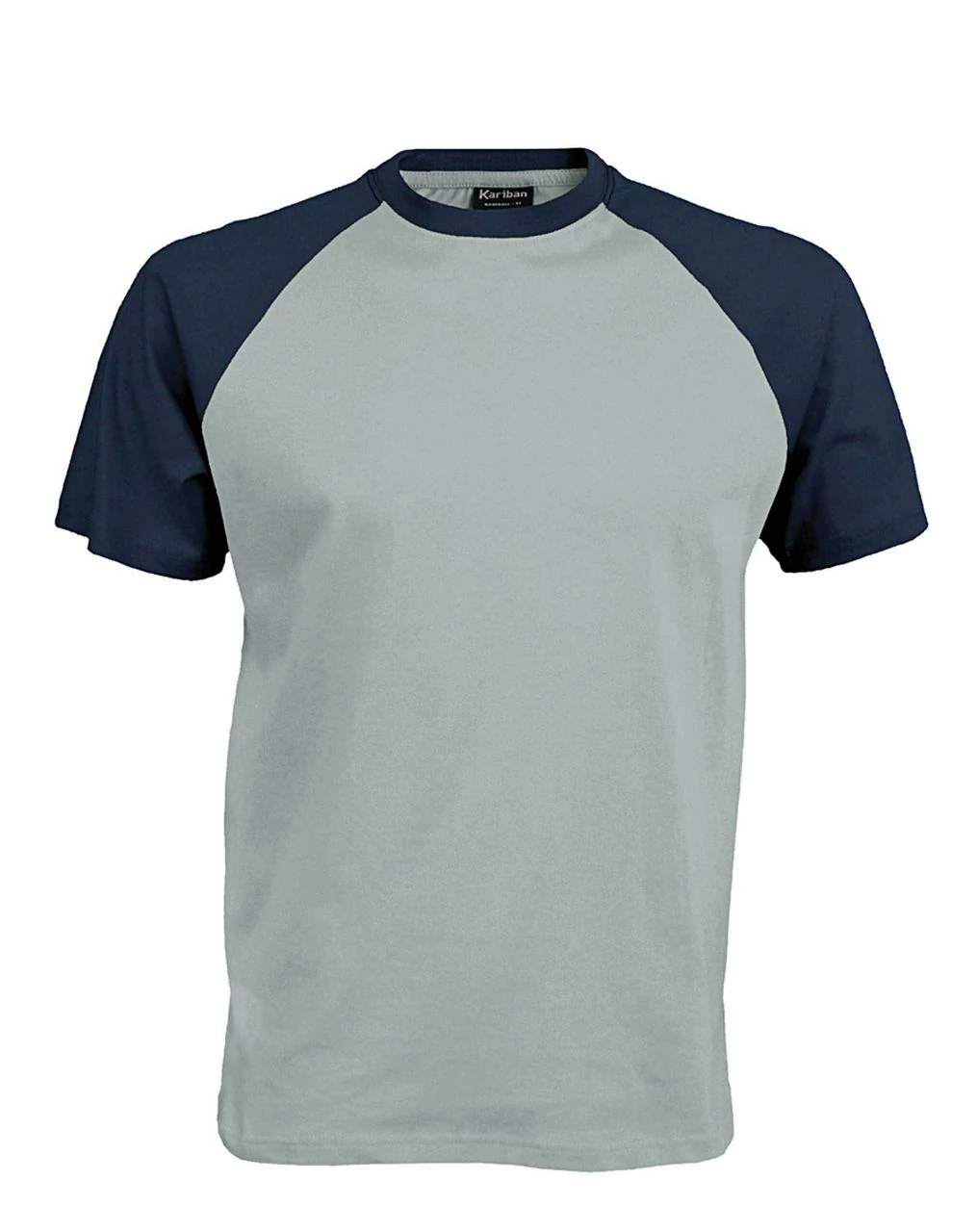 KA330 BASE BALL - CONTRAST T-SHIRT, Ice Blue/Denim