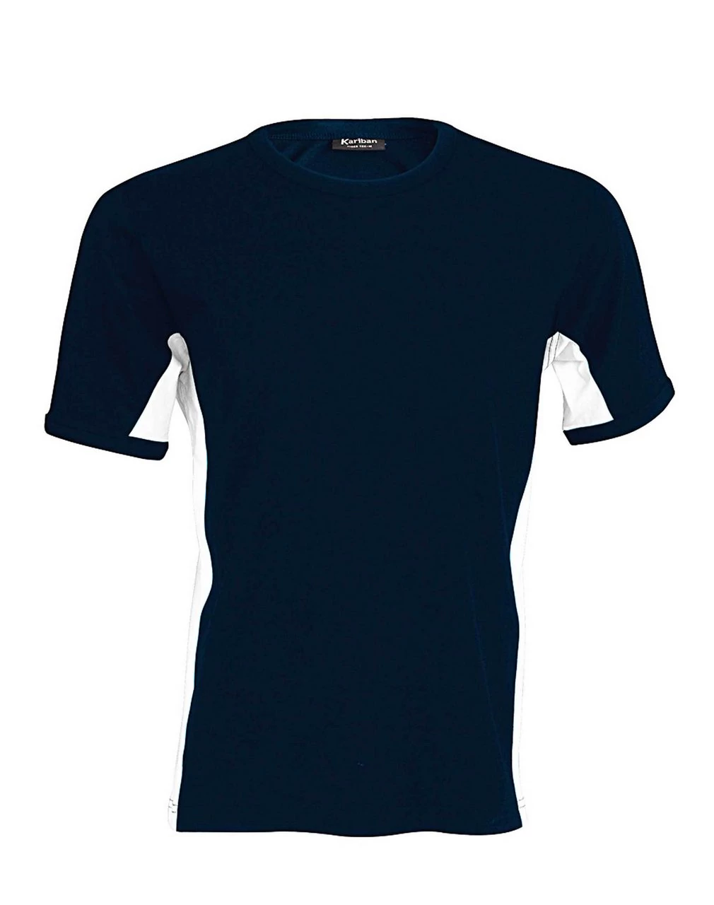 KA340 TIGER - SHORT SLEEVE BI-COLOUR T-SHIRT, Navy/Sky Blue