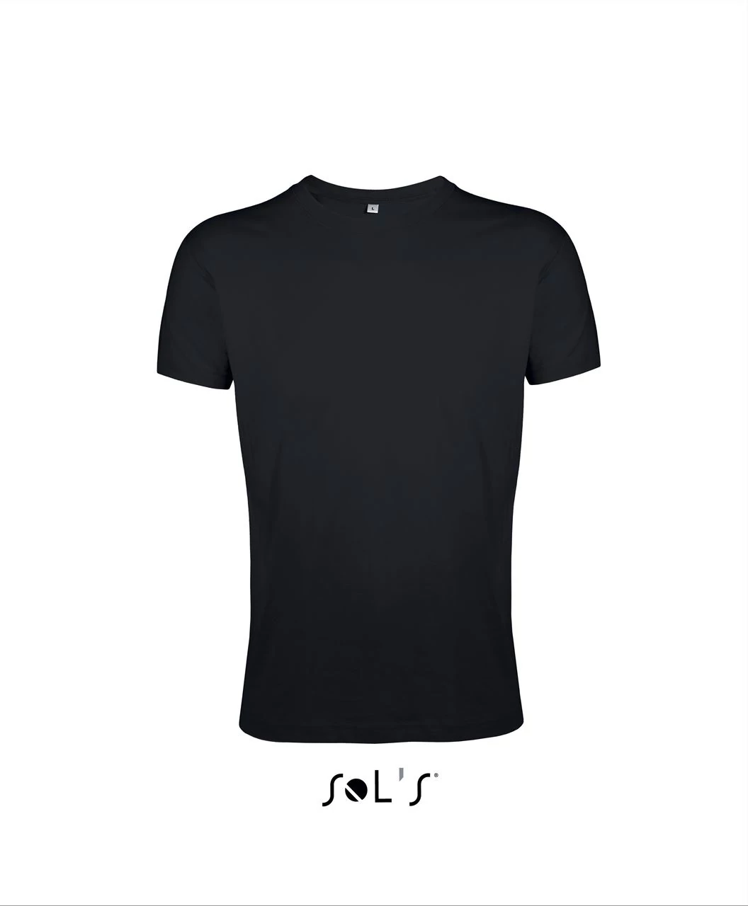 SO00553 REGENT FIT MEN’S ROUND COLLAR CLOSE FITTING T-SHIRT, Deep Black