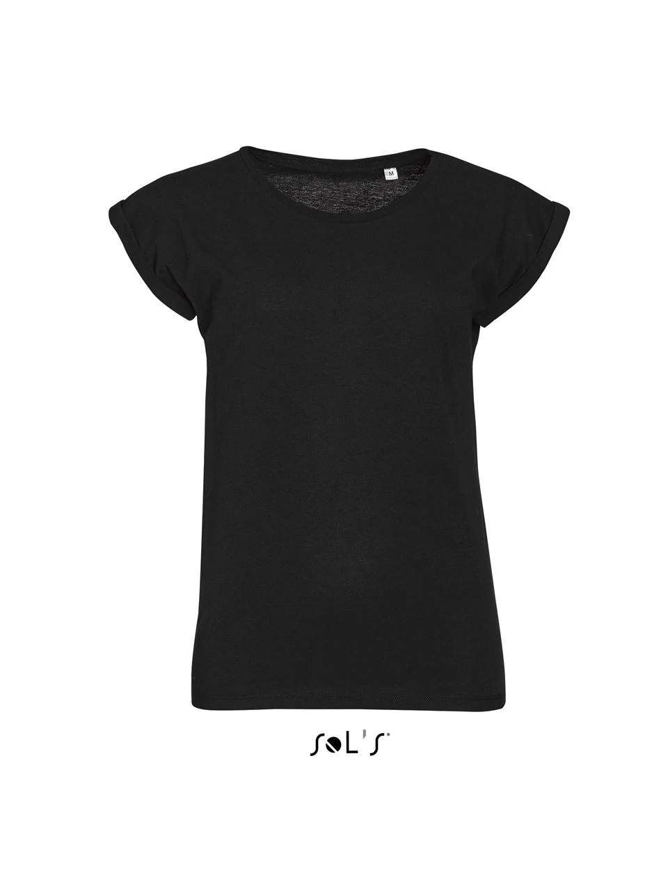 SO01406 MELBA WOMEN’S ROUND NECK T-SHIRT, Deep Black