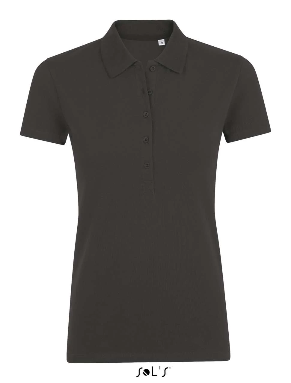 SO01709 PHOENIX WOMEN COTTON-ELASTANE POLO SHIRT, Charcoal Melange
