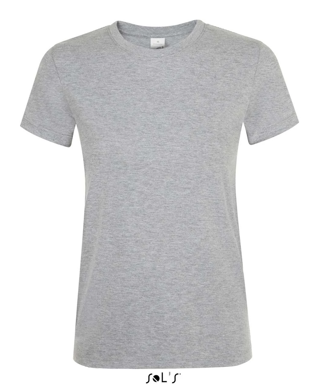 SO01825 REGENT WOMEN ROUND-NECK T-SHIRT, Grey Melange
