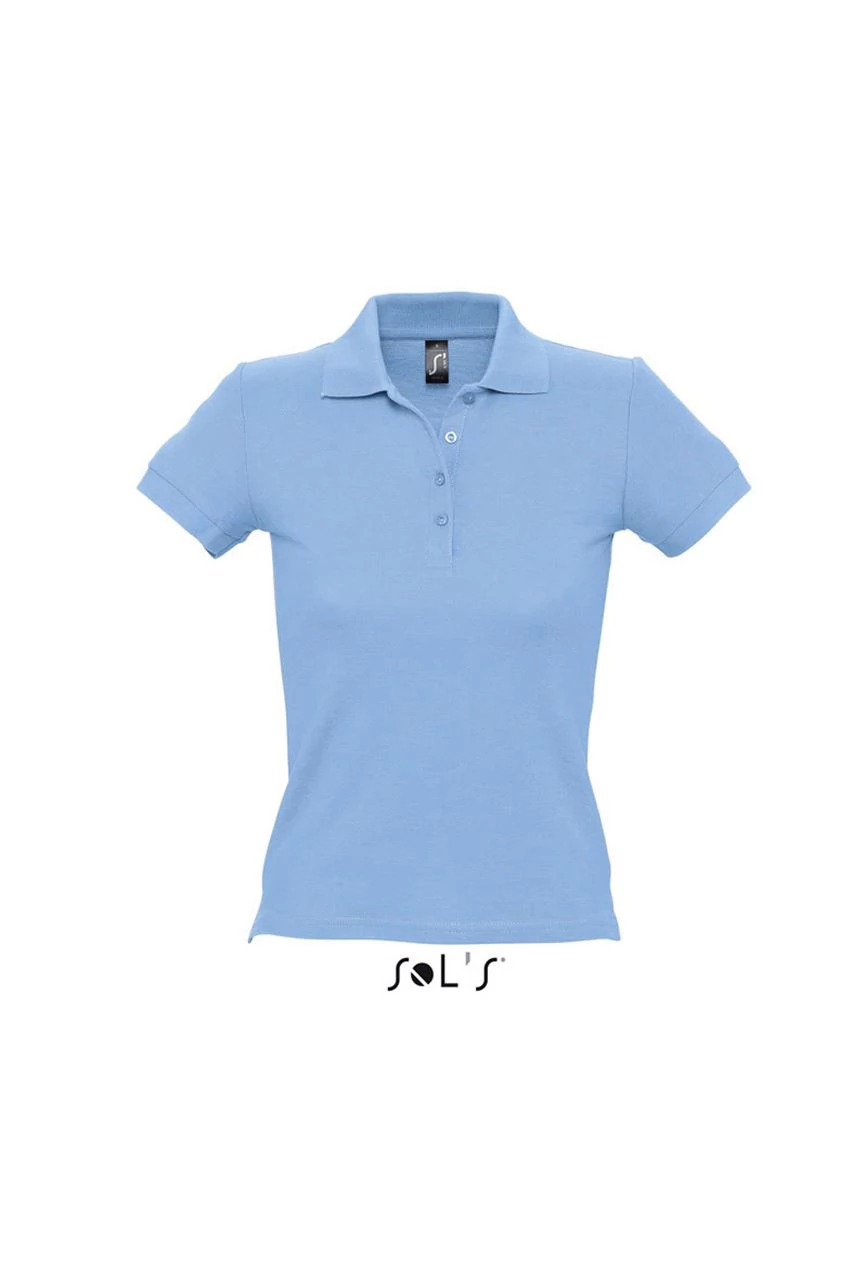 SO11310 PEOPLE WOMEN'S POLO SHIRT, Sky Blue
