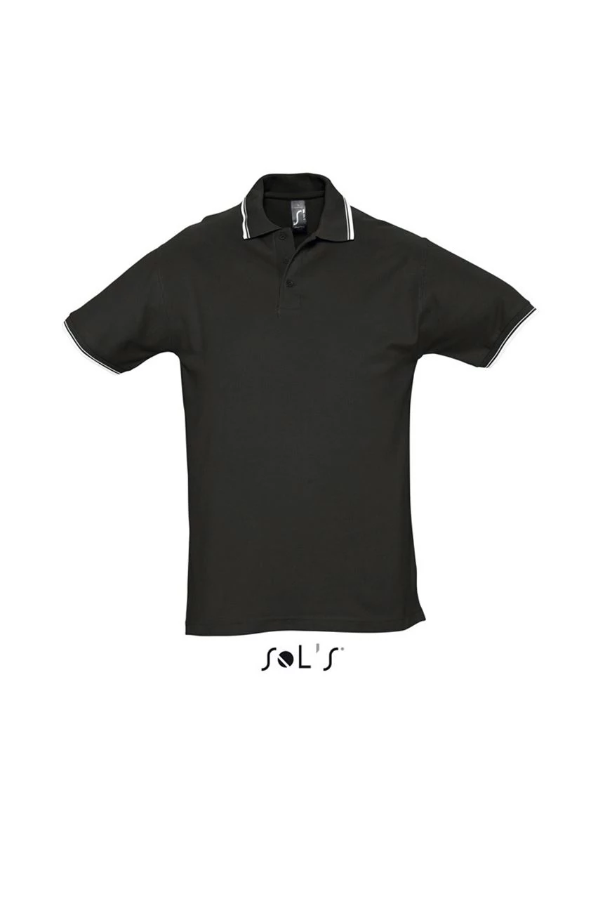 SO11365 PRACTICE MEN'S POLO SHIRT, Black/White