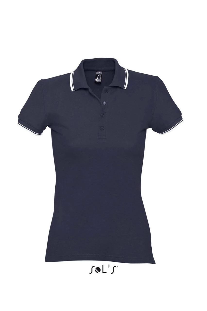 SO11366 PRACTICE WOMEN POLO SHIRT, Navy/White