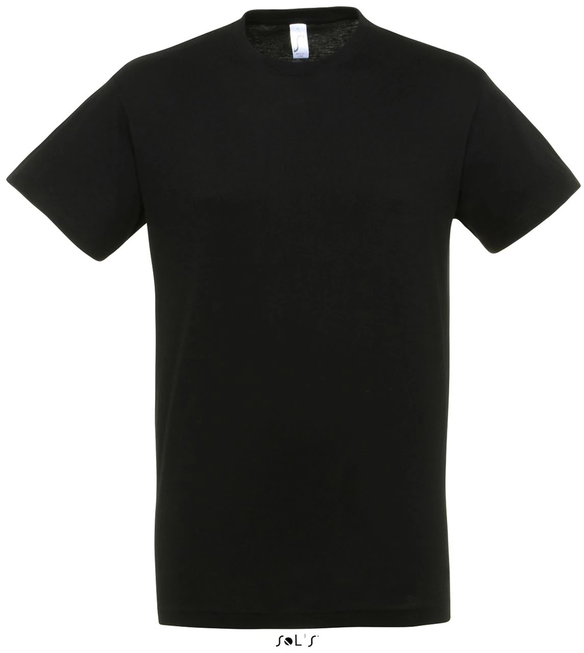 SO11380 REGENT UNISEX ROUND COLLAR T-SHIRT, Deep Black