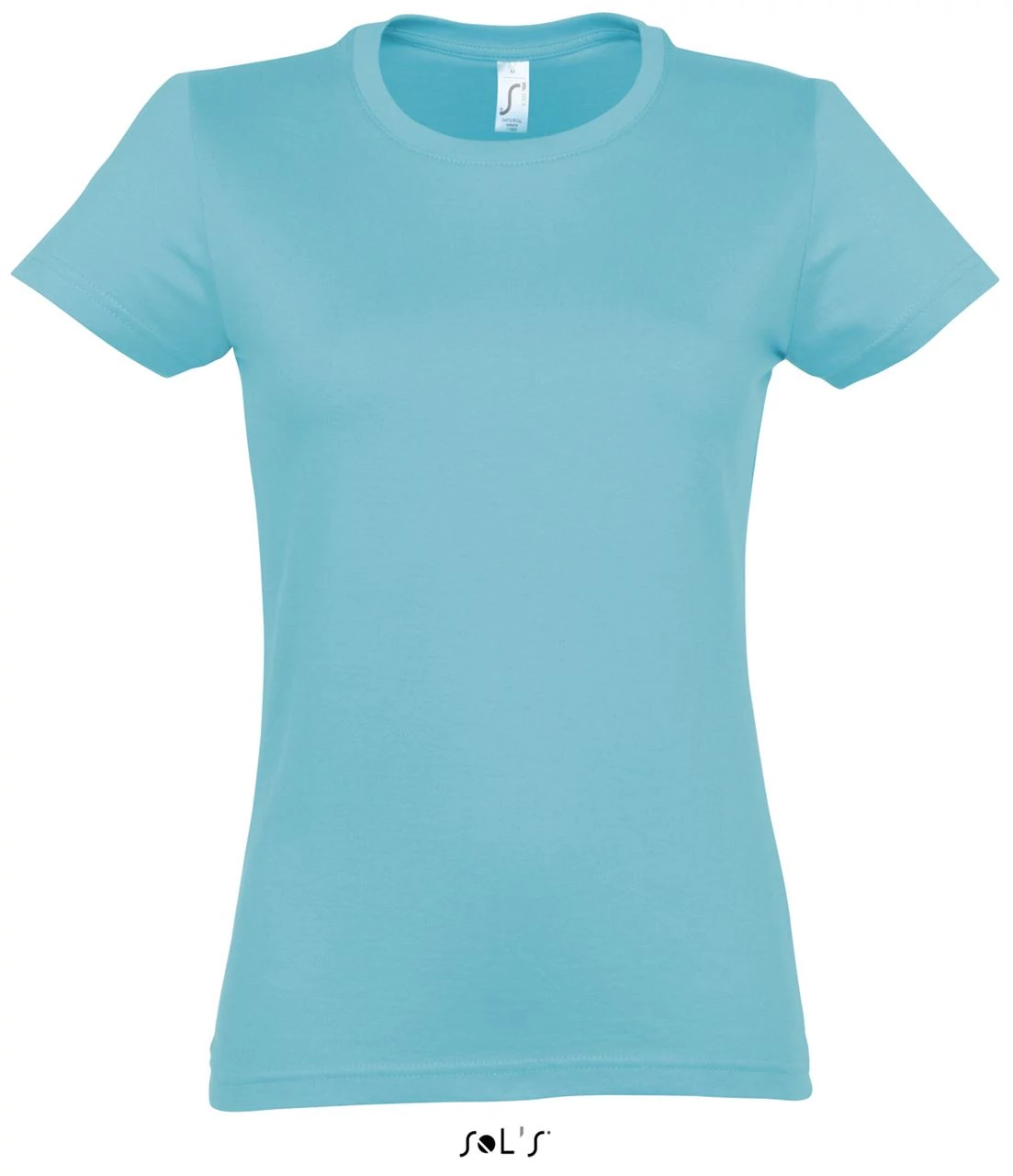 SO11502 IMPERIAL WOMAN ROUND COLLAR T-SHIRT, Atoll Blue